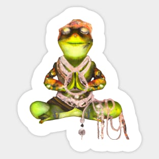 Namaste Frog Sticker